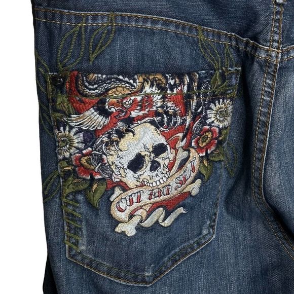 Y2K Marc Ecko Embroidered Jeans 34 - Picture 2 of 5